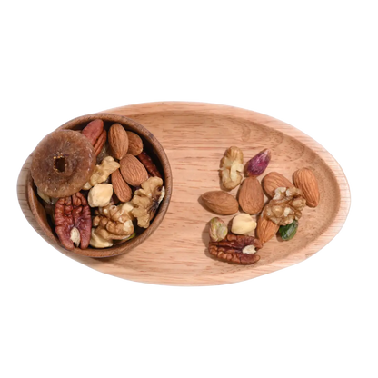 Nutty Trail Mix combines roasted nuts, dried fruits, and seeds for balanced energy.