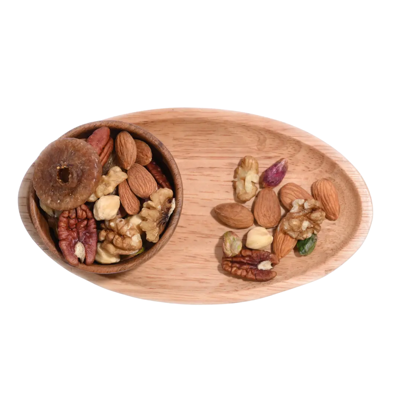 Nutty Trail Mix combines roasted nuts, dried fruits, and seeds for balanced energy.