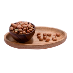An arrangement of raw peanuts plain in their shells, emphasizing their earthy appearance