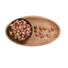 A handful of Peanuts plain or ground nuts, capturing their rustic look and size comparison
