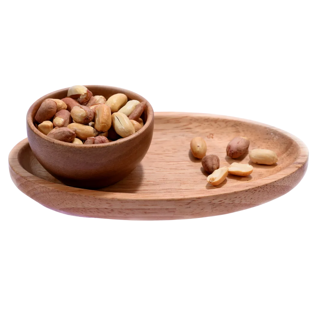Crunchy Salted Peanuts or Roasted Moong Phalee Premium Grade in Wooden Bowl – Nutritious High