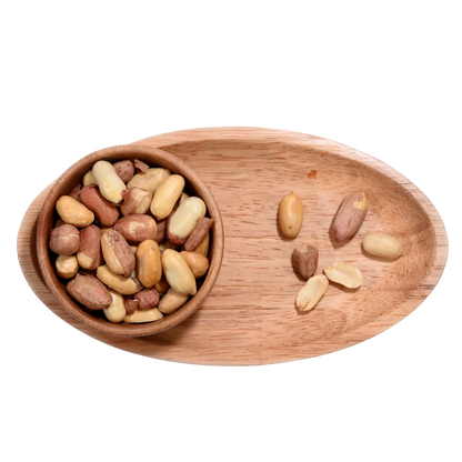 Premium Quality Roasted Salted Moong Phalee or Peanuts in Wooden Bowl – Delicious Healthy Snack