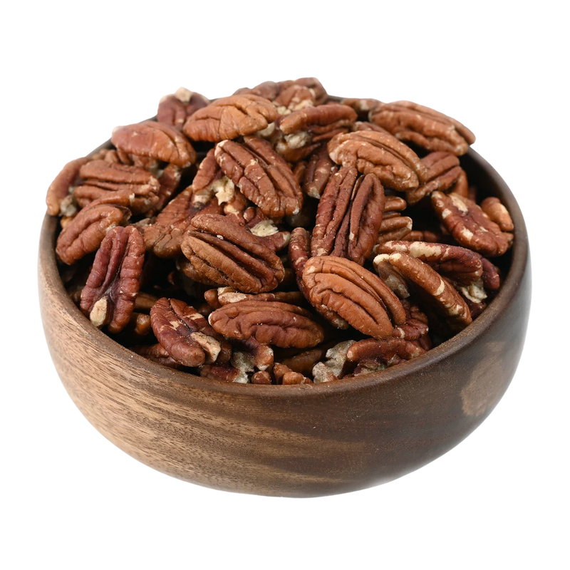 Exotic Pecan Nuts Premium Quality in Wooden Bowl