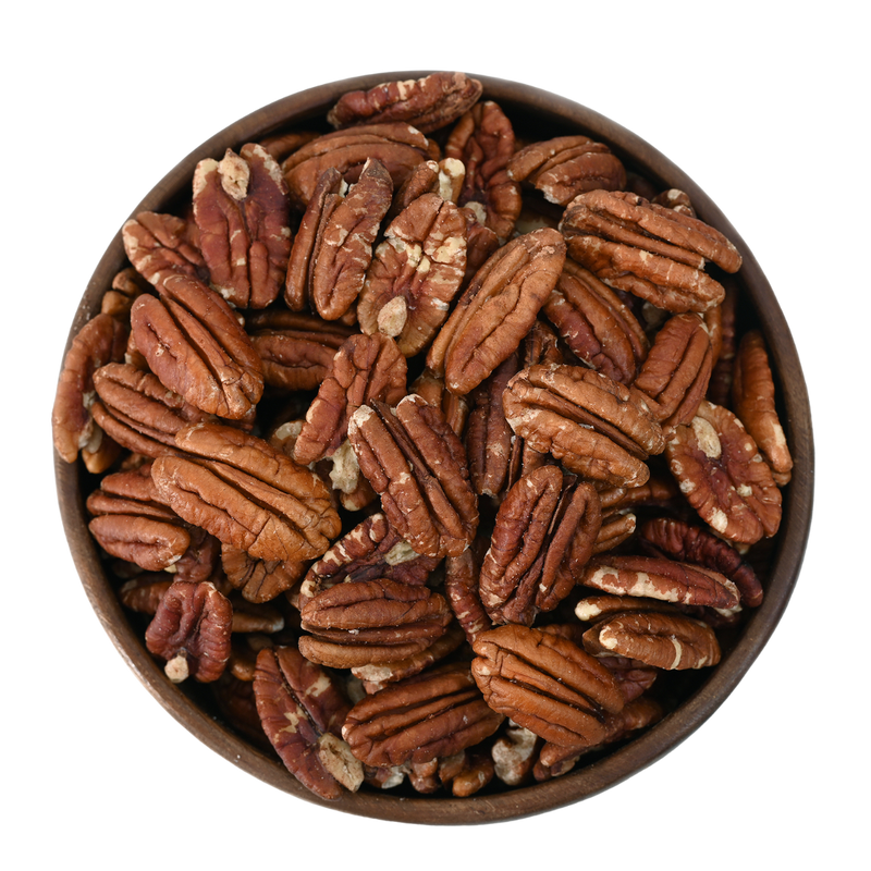 Pecan Nuts with their contoured structure, crunchy texture, and buttery flavour