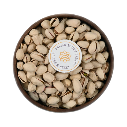 Choice Roasted and Salted Pistachios Inshell Premium in Wooden Bowl – Tasty Protein-Rich Dry Fruit for Daily Snacking