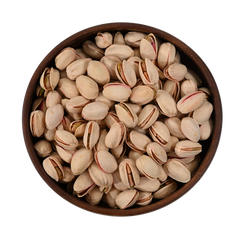 Bowl of crunchy in-shell pistachios, ideal for munching