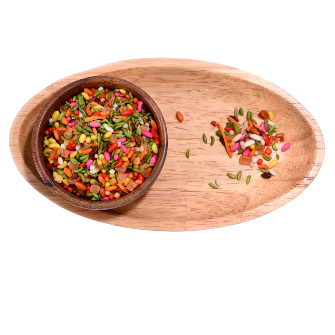 Poona Mix Mouth Freshener combines fennel, sesame, and aromatic ingredients for freshness.