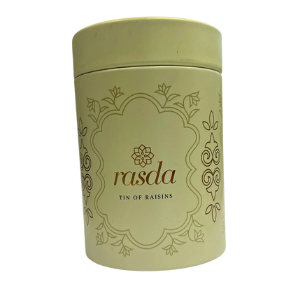 Premium Raisins Kismis Tin Box – Elegant Packaging with Long Golden Raisins, Healthy Natural Sweet Dry Fruit Gift Pack