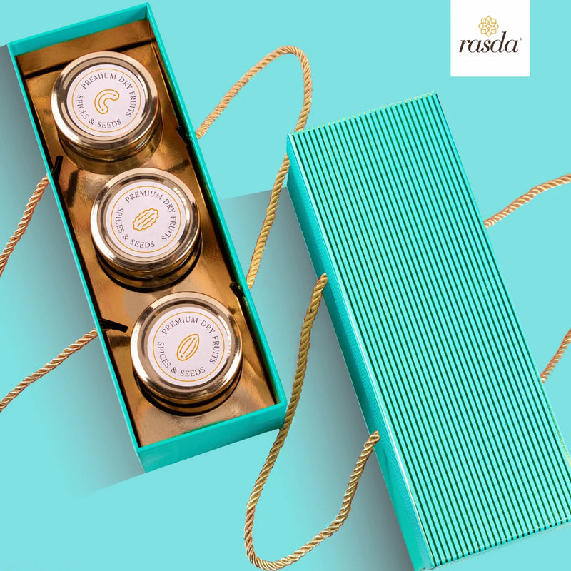 Stylish Rajastha Dry Fruits Gift Box with Handle – Delicious and Healthy Gourmet Gift Pack