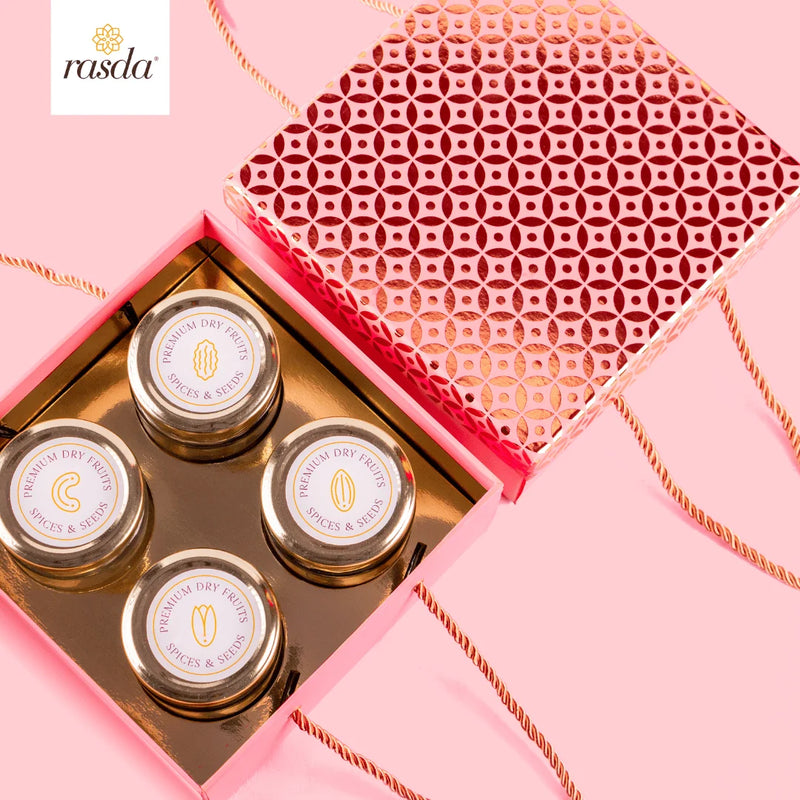 Luxury Rucya Dry Fruits Gift Box with Handle – Elegant Gourmet Gift Hamper