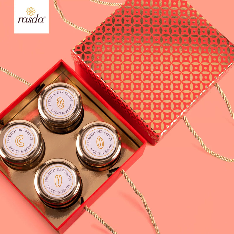 Rucya Dry Fruits Gift Box with Handle – Luxury Gift Pack Ideal for Festivals and Celebrations