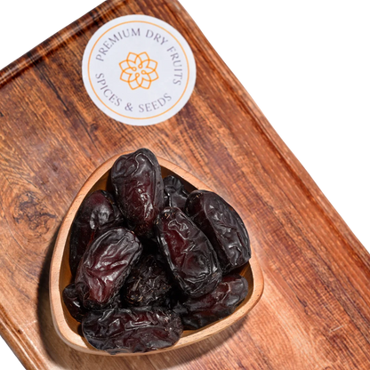 Safawi Dates Saudi Arabia Premium in wooden bowl soft sweet dates rich in minerals and fiber