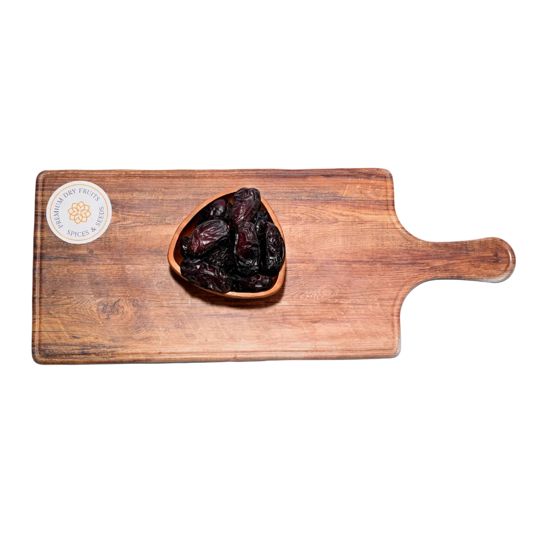 Premium Quality Safawi Dates Saudi origin in wooden bowl natural sweet healthy dry fruit