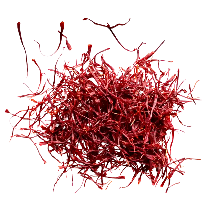 Saffron and Kesar threads scattered