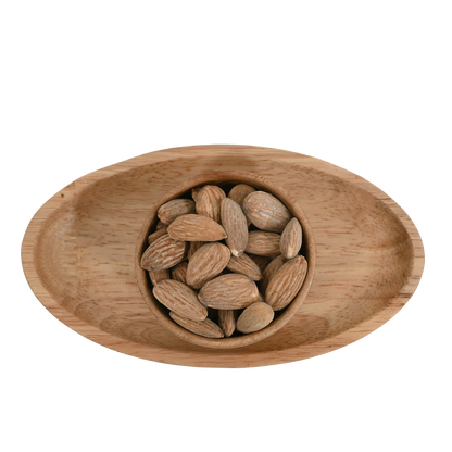 Salted Almonds Badam on rustic surface – savory roasted nuts packed with protein and antioxidants for energy and wellness