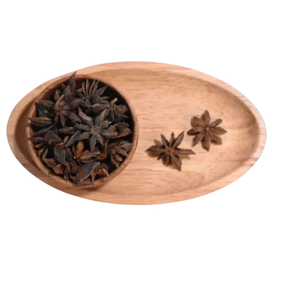 Star Anise or Chakra Phool provides a premium spice used in Indian, Asian, and gourmet cooking.