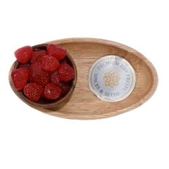 Strawberries Dried Whole close-up view highlighting their rich red hue and glossy texture.