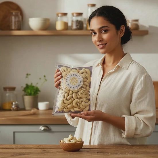 Buy premium W150 whole cashew nuts online – extra large signature cashew kernels by House of Rasda