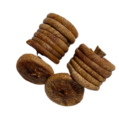 A close-up photo of dry figs and anjeer, commonly known as figs, displayed elegantly in a group.