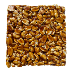 Peanut chikki is made by stirring crunchy roasted & skinned peanuts in a hot viscous jaggery solution