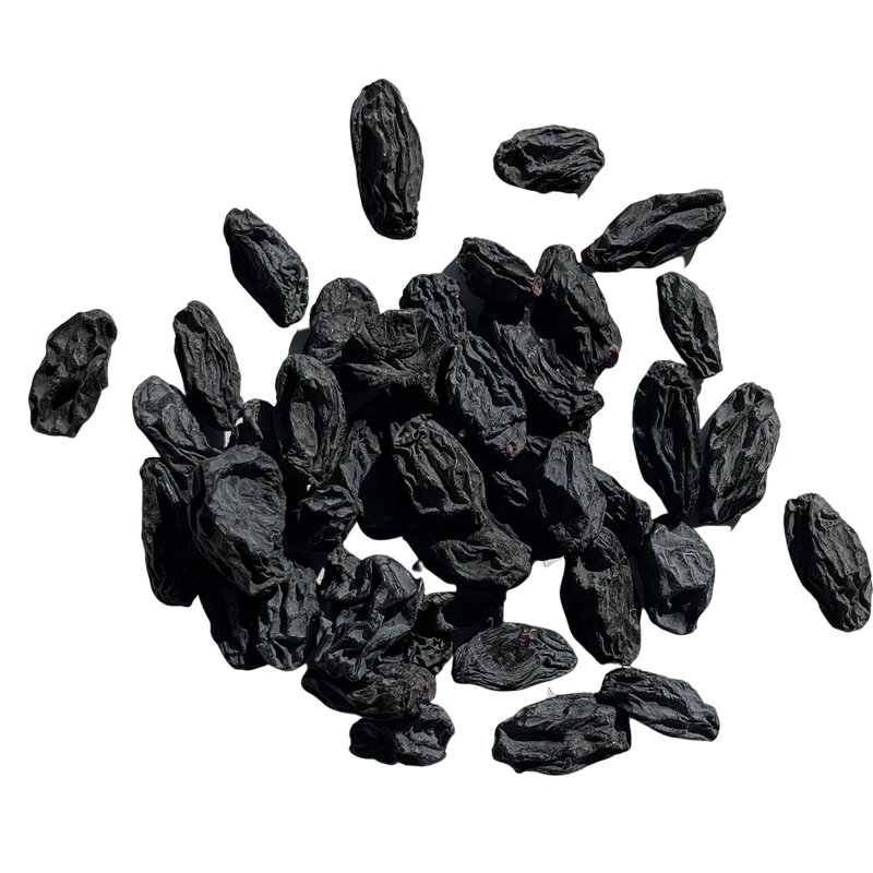 Our dried black raisins, including those with seeds, are of high quality and are sourced from Afghani suppliers.