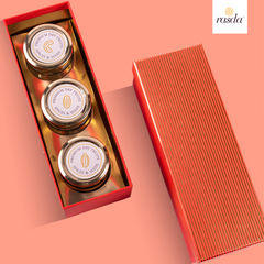 Rajastha gift box glass jars are securely sealed, ensuring the freshness