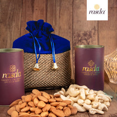 Blue Ranvita Gift Potli Specially curated gift box for you with our premium quality dry fruits.