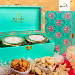 Rucira gift box for any loved ones. Celebrate the festival of joy by gifting healthy, immunity-boosting, delicious dry fruits